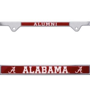 Alabama Alumni License Plate Frame - Red and Silver
